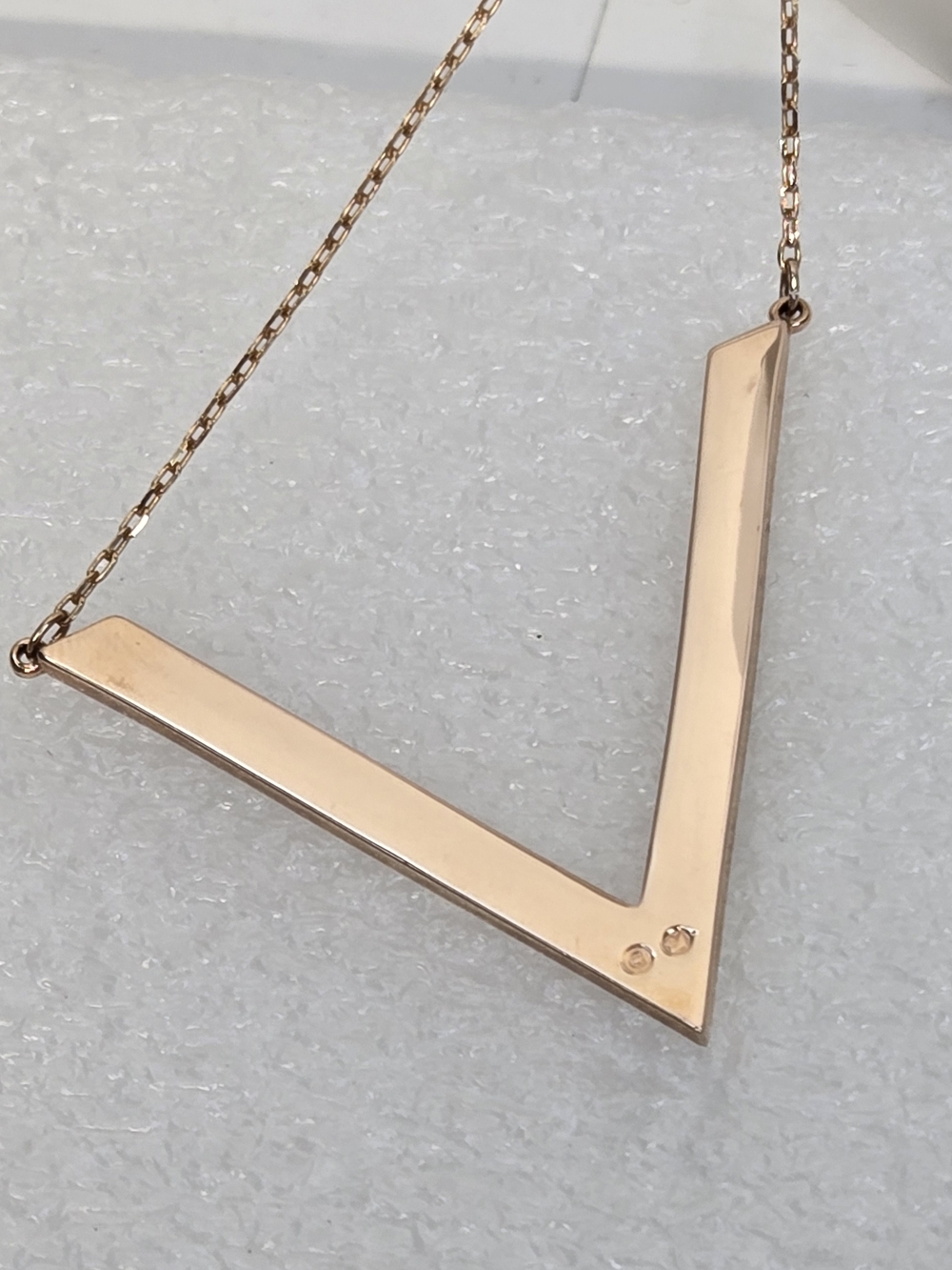 Swarovski Rose Gold V-Pendant Necklace with Crystal Pavé - Picture 4 of 5